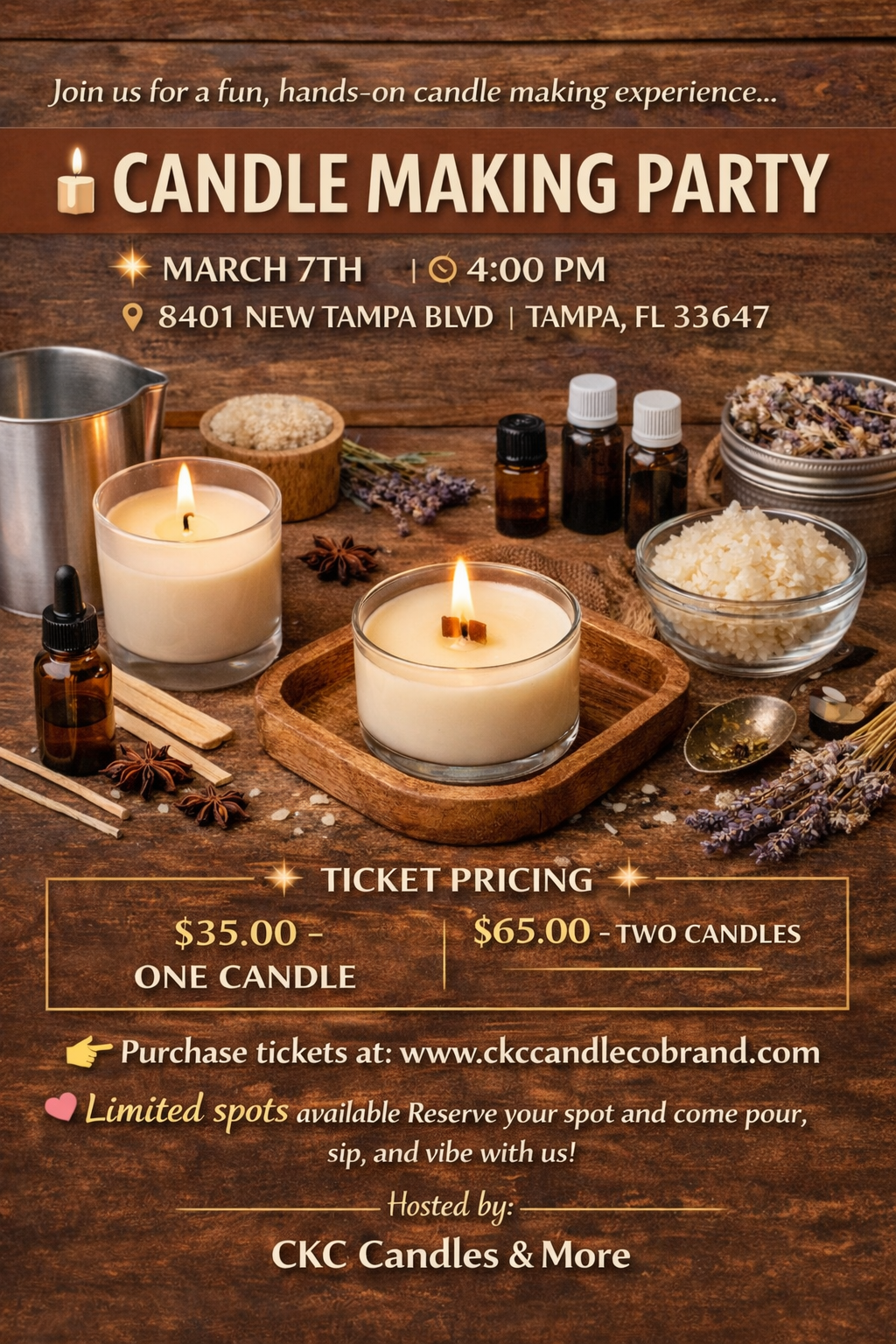CKC Candles & More Candle Making Class